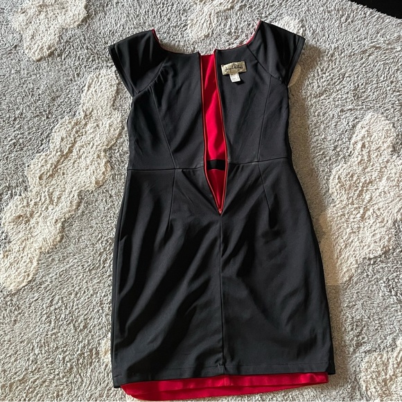 Joseph Ribkoff Red Cap Sleeve Dress Sz 6 - Picture 7 of 9